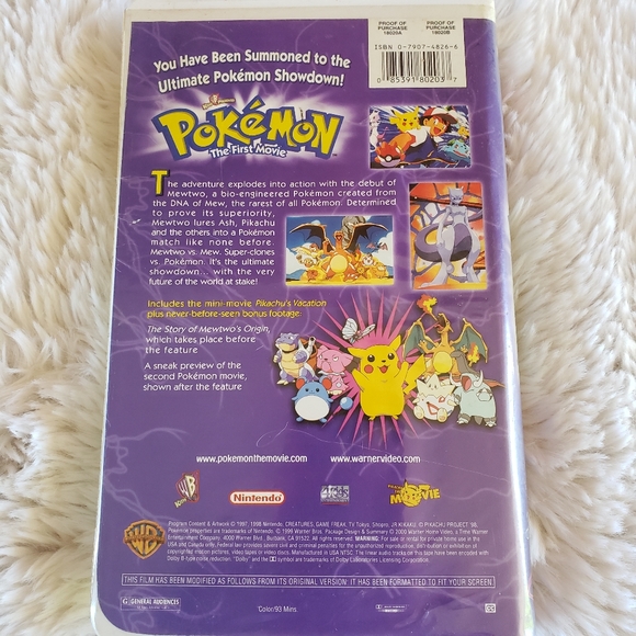 Pokemon The First Movie Mewtwo vs. Mew 2000 VHS Clam Shell - Picture 4 of 8